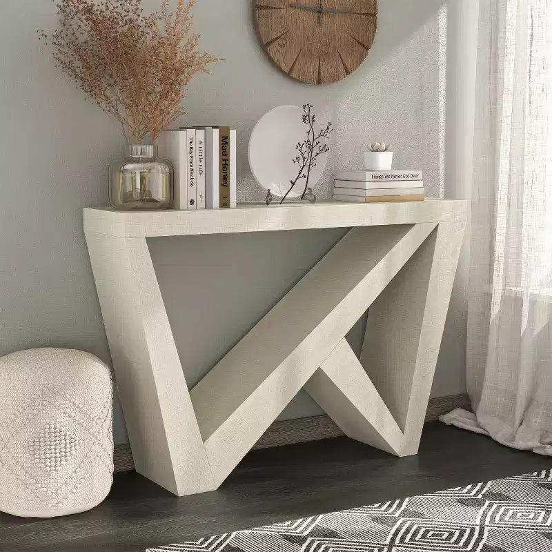 24/7 Shop At Home 48 Tavolo consolle rettangolare moderno Sunguard con design geometrico