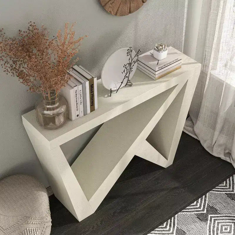 24/7 Shop At Home 48 Tavolo consolle rettangolare moderno Sunguard con design geometrico