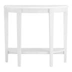 24/7 Shop At Home 36 Heartrhythm Transitional Half Moon Console Table with Shelf