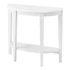 24/7 Shop At Home 36 Heartrhythm Transitional Half Moon Console Table with Shelf