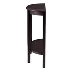 24/7 Shop At Home 36 Heartrhythm Transitional Half Moon Console Table with Shelf