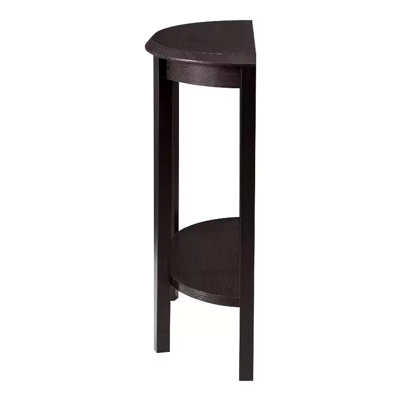 24/7 Shop At Home 36 Heartrhythm Transitional Half Moon Console Table with Shelf