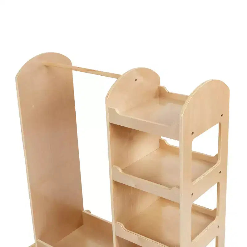 ECR4Kids Dress-Up Center with Mirror Costume Organizer, Montessori Furniture