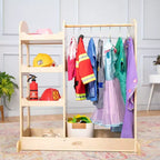 ECR4Kids Dress-Up Center with Mirror Costume Organizer, Montessori Furniture