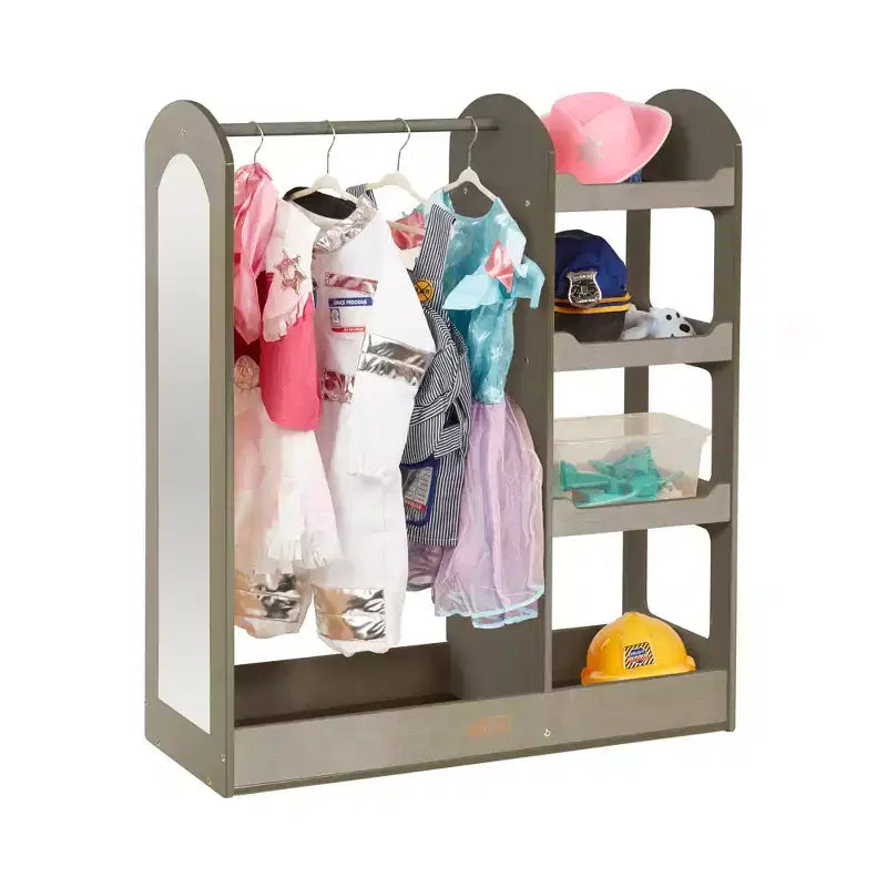 ECR4Kids Dress-Up Center with Mirror Costume Organizer, Montessori Furniture