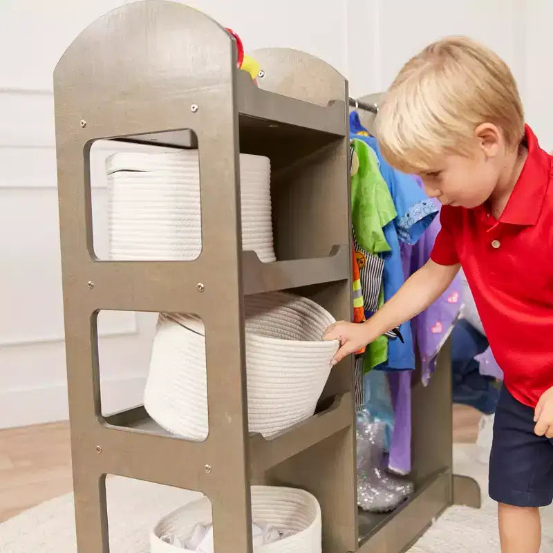 ECR4Kids Dress-Up Center with Mirror Costume Organizer, Montessori Furniture