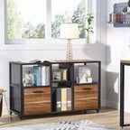 Tribesigns 2 Drawer Wood File Cabinet, Mobile Lateral Filing Cabine with Storage Shelves