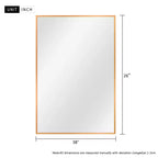 Specchio da parete decorativo rettangolare Dovelina con cornice moderna in metallo