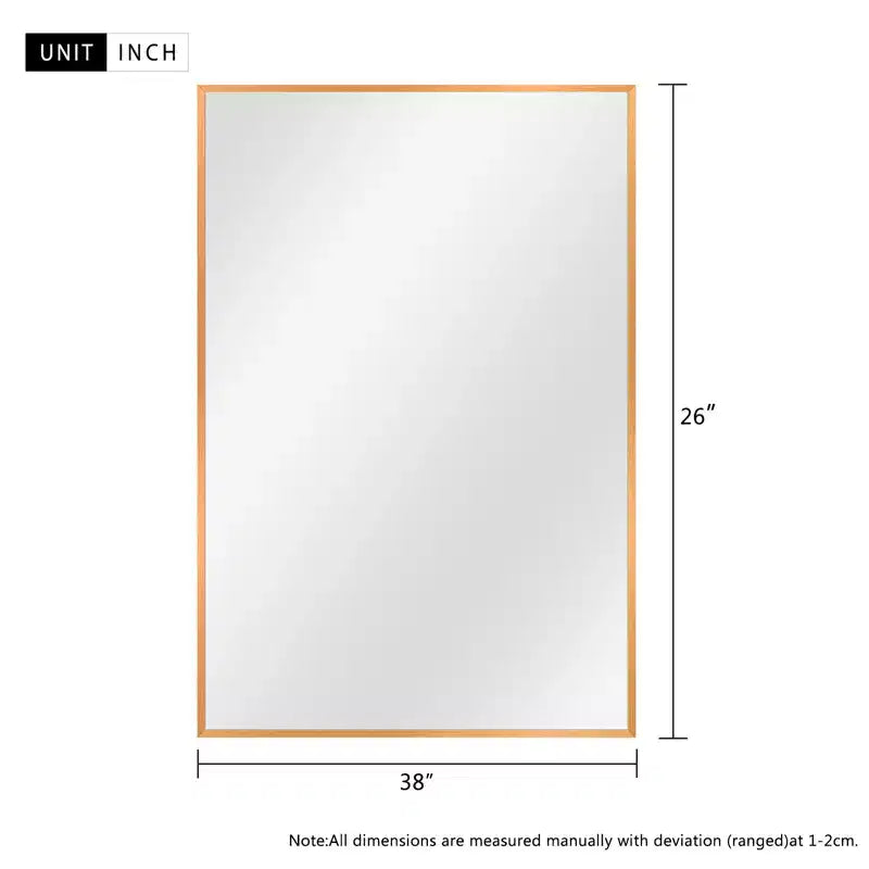 Specchio da parete decorativo rettangolare Dovelina con cornice moderna in metallo