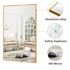 Specchio da parete decorativo rettangolare Dovelina con cornice moderna in metallo