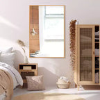 Specchio da parete decorativo rettangolare Dovelina con cornice moderna in metallo