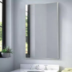 Specchio da parete decorativo rettangolare Dovelina con cornice moderna in metallo