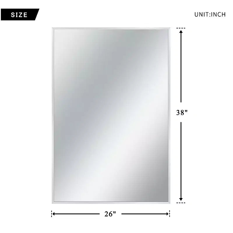 Specchio da parete decorativo rettangolare Dovelina con cornice moderna in metallo