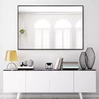 Specchio da parete decorativo rettangolare Dovelina con cornice moderna in metallo