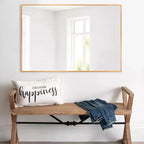 Specchio da parete decorativo rettangolare Dovelina con cornice moderna in metallo
