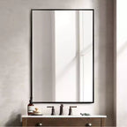 Dovelina Modern Metal Frame Rectangle Decorative Wall Mirror