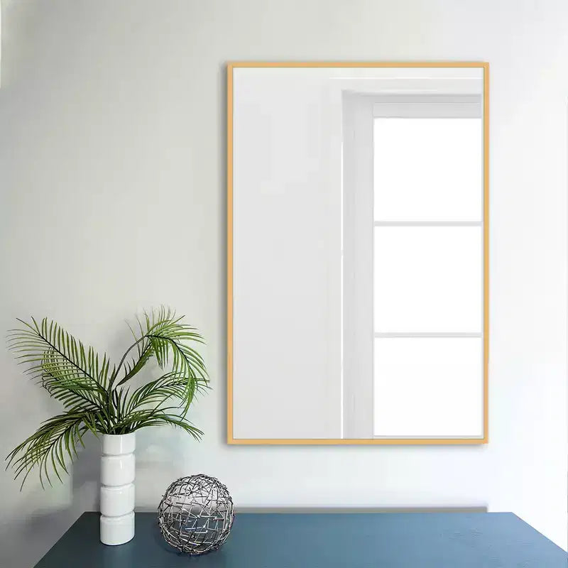 Dovelina Modern Metal Frame Rectangle Decorative Wall Mirror