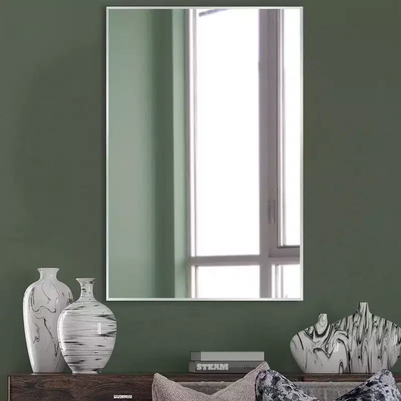 Dovelina Modern Metal Frame Rectangle Decorative Wall Mirror