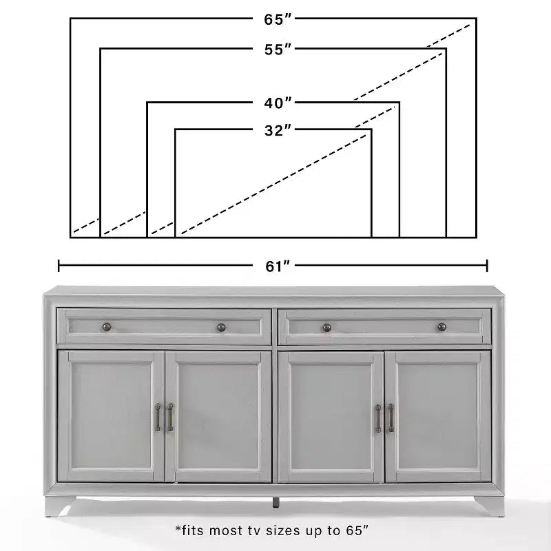 Tara Sideboard Distressed - Crosley