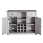 47" Wood Bar Cabinet with Brushed Nickel Knobs - Home Essentials