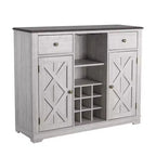 47" Wood Bar Cabinet with Brushed Nickel Knobs - Home Essentials