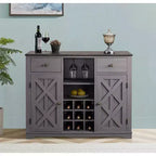47" Wood Bar Cabinet with Brushed Nickel Knobs - Home Essentials