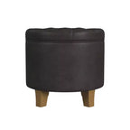 Pouf contenitore rotondo in similpelle - HomePop