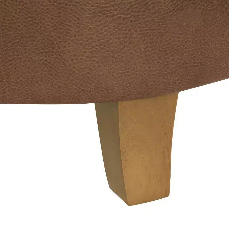 Pouf contenitore rotondo in similpelle - HomePop
