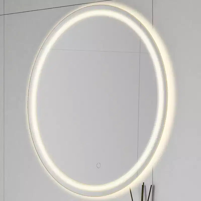 Dane Small Round Frameless Antifog Front/Back-Lit Tri-Color Wall Bathroom Vanity Mirror with Smart Touch - JONATHAN Y