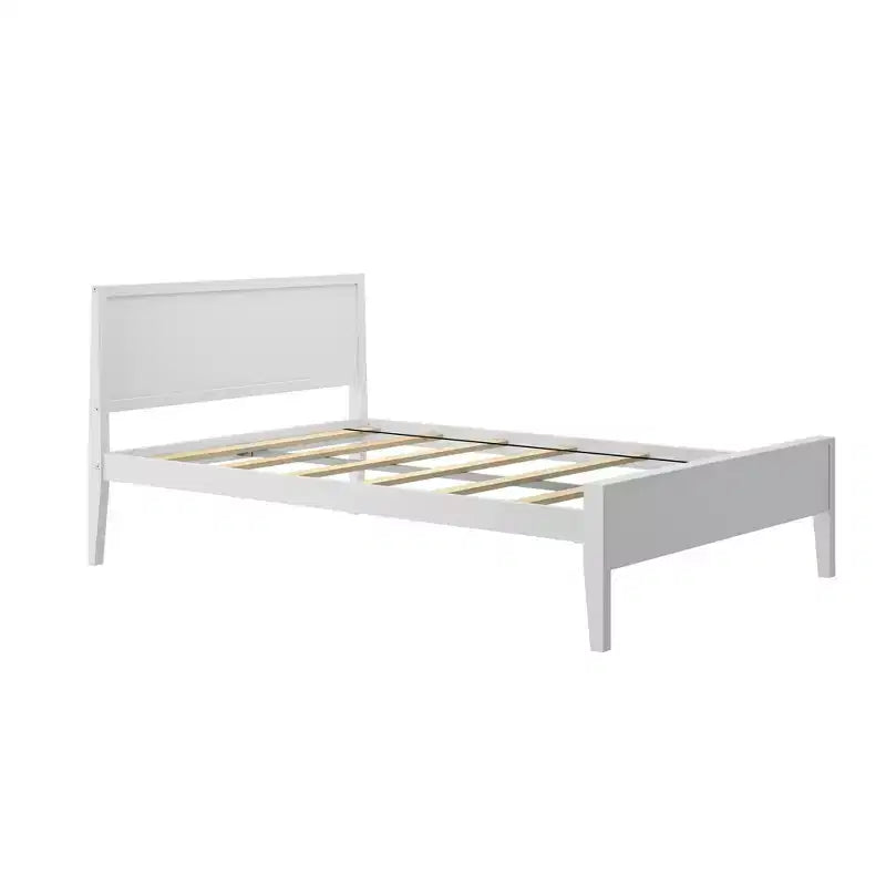 Max & Lily Letto matrimoniale con testiera, piattaforma letto in legno massello per bambini