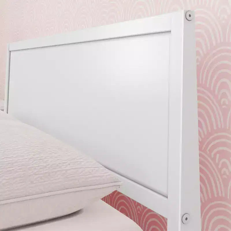 Max & Lily Letto matrimoniale con testiera, piattaforma letto in legno massello per bambini