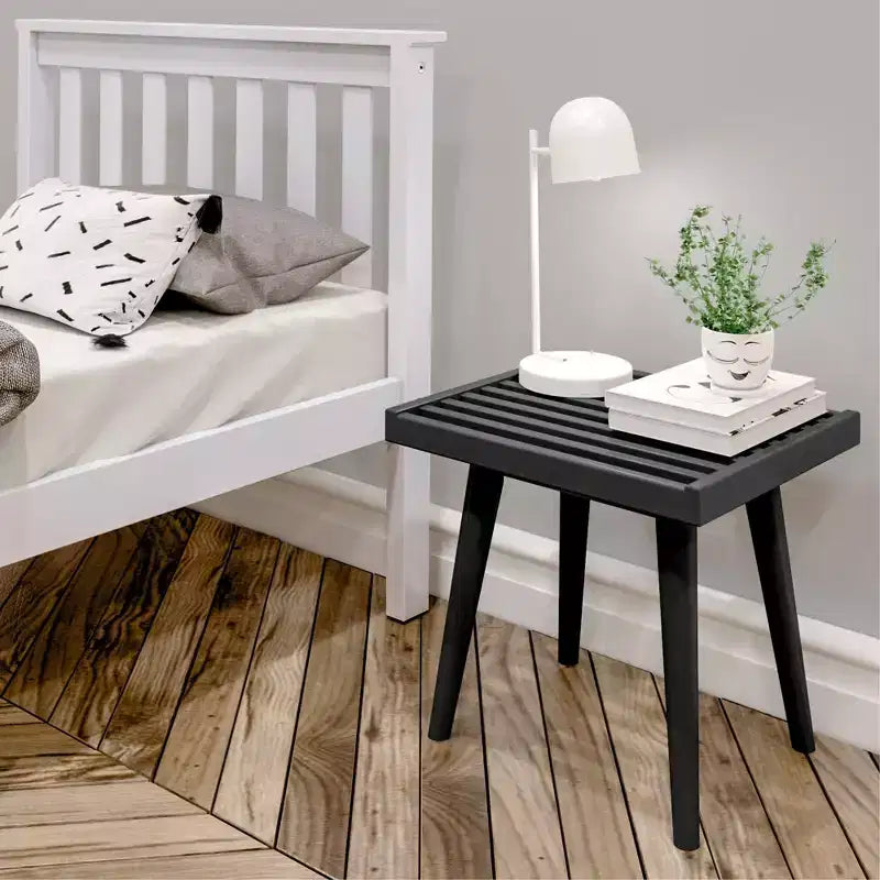 Max & Lily Entryway Bench, Wooden End of Bed Bench for Bedroom, Hallway, Porch, 19
