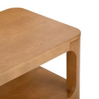 Plank+Beam Solid Wood 40 Modern Rectangular Coffee Table with Storage Shelf