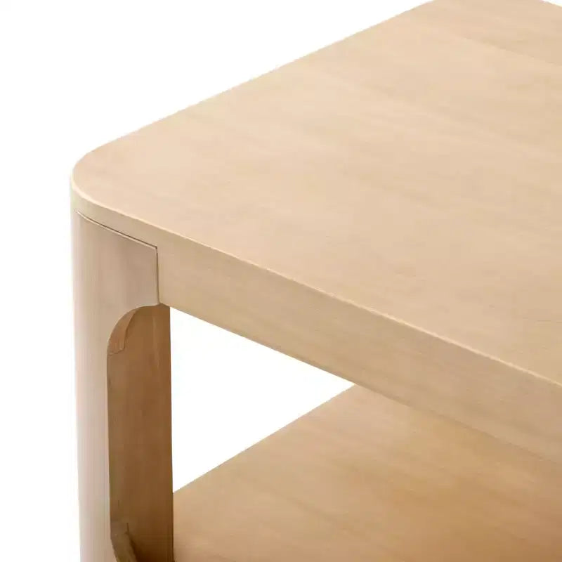 Plank+Beam Solid Wood 40 Modern Rectangular Coffee Table with Storage Shelf