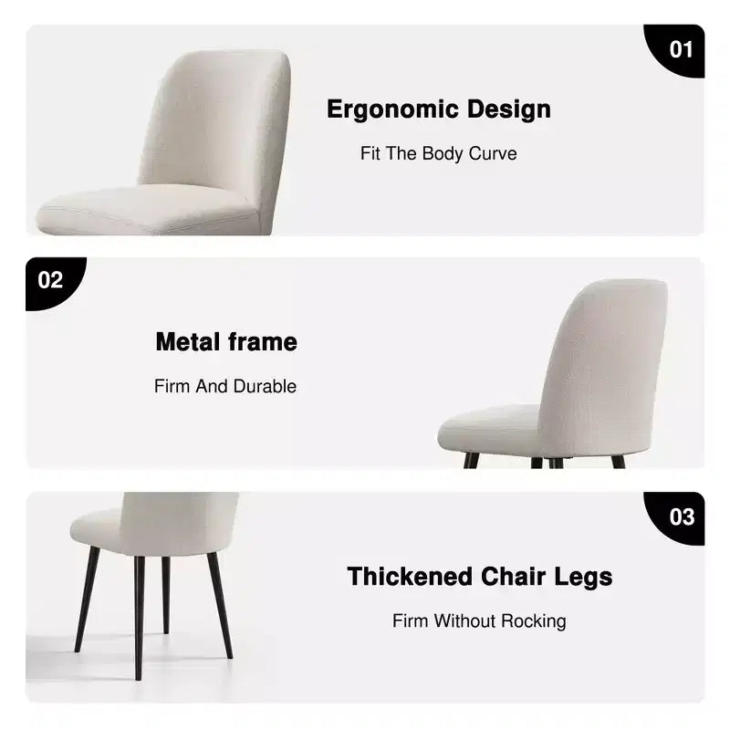 Dovelina Modern Dining Chair Upholstered Dining Chairs Set of 2