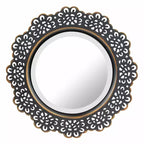 12.5 Decorative Floral Metal Lace Wall Mirror - Stonebriar Collection