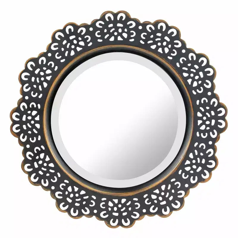 12.5 Decorative Floral Metal Lace Wall Mirror - Stonebriar Collection