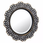 Specchio da parete decorativo in pizzo floreale in metallo da 12,5 - Collezione Stonebriar