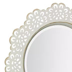 Specchio da parete decorativo in pizzo floreale in metallo da 12,5 - Collezione Stonebriar