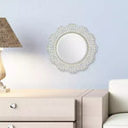 Specchio da parete decorativo in pizzo floreale in metallo da 12,5 - Collezione Stonebriar