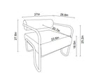 27 Modern Iron Accent Chair , Comfy Lazy Armchair for Living Room and Bedroom 4A - ModernLuxe