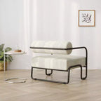 27 Modern Iron Accent Chair , Comfy Lazy Armchair for Living Room and Bedroom 4A - ModernLuxe