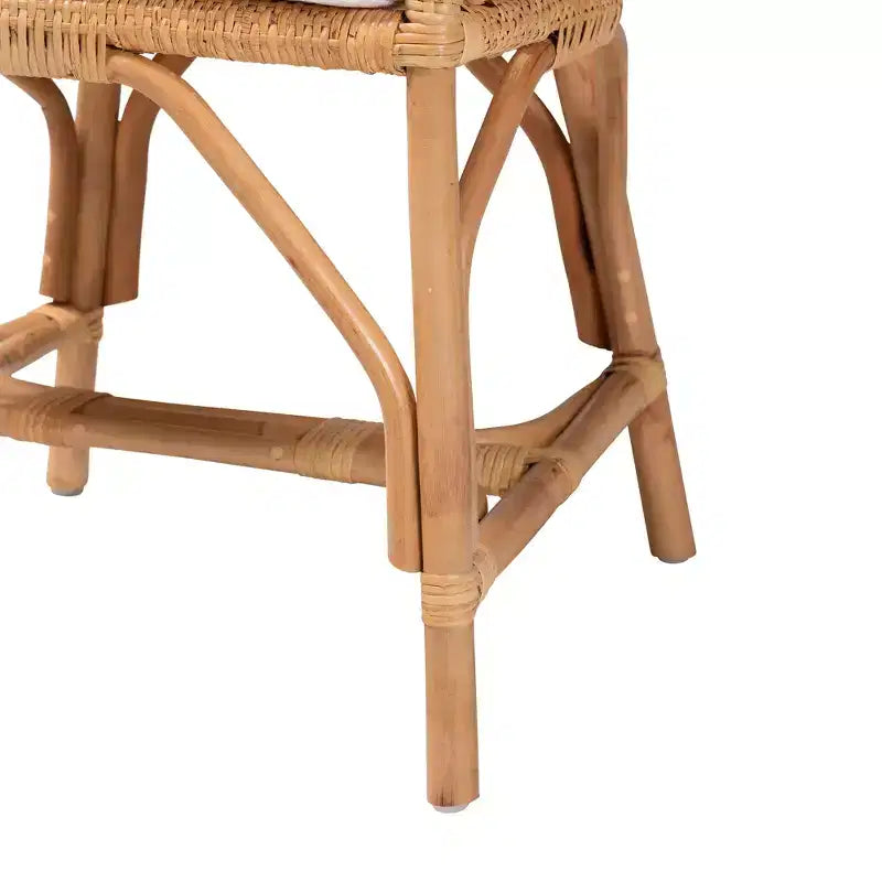 bali & pari Arween Modern Bohemian Natural Brown Rattan Dining Chair