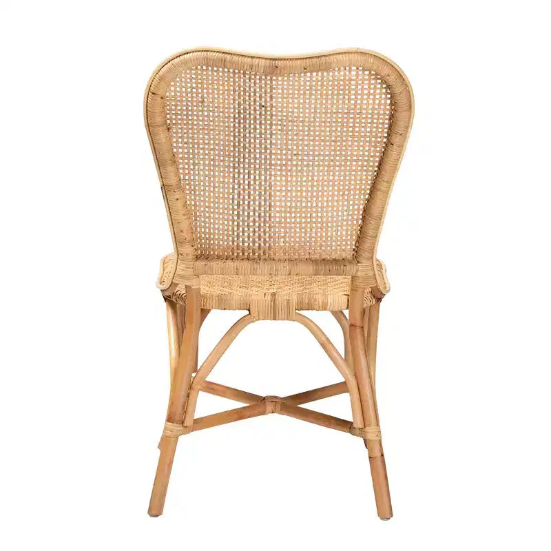 bali & pari Irene Modern Bohemian Natural Rattan Dining Chair