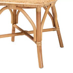 bali & pari Irene Modern Bohemian Natural Rattan Dining Chair