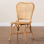 bali & pari Irene Modern Bohemian Natural Rattan Dining Chair