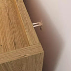 Cassettiera a 4/6 cassetti, cassettiera moderna in legno con maniglie in metallo, cassettiera portaoggetti naturale 4A - ModernLuxe