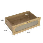 Cassettiera a 4/6 cassetti, cassettiera moderna in legno con maniglie in metallo, cassettiera portaoggetti naturale 4A - ModernLuxe