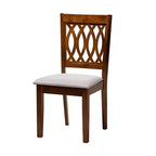Baxton Studio Florencia Modern Fabric and Wood Dining Set