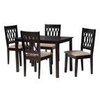 Baxton Studio Florencia Modern Fabric and Wood Dining Set